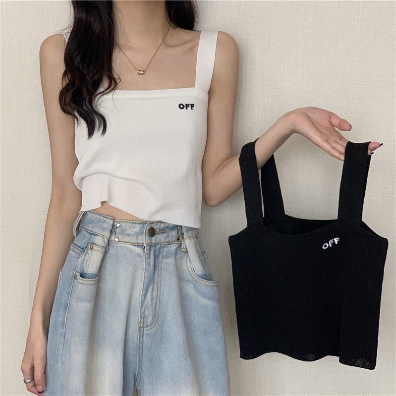 Ins Super Fire Students Wear Camisole and Women's Summer Dress Size Skinny Sports Joker Sleeveless Top Tide