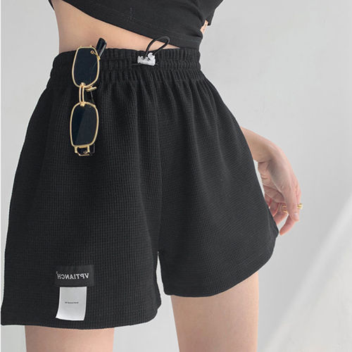 Wide-legged loose casual pants women's small thin slim hot pants summer high waist sports style a-shaped shorts tide ins