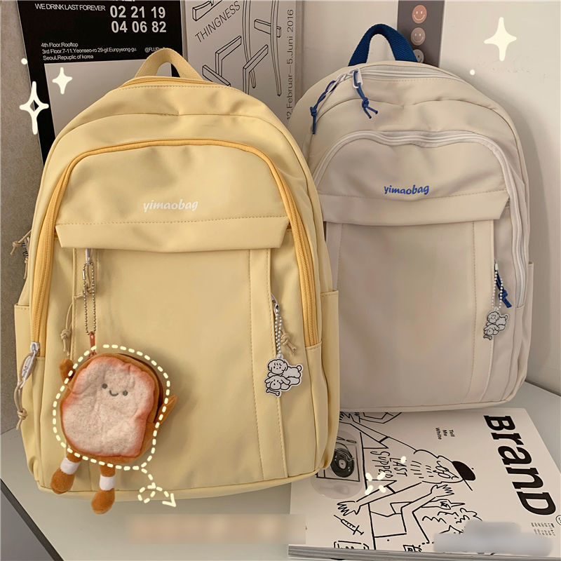Simple and versatile schoolbag female Korean version original niche ins Japanese girls high school students junior high school students Backpack