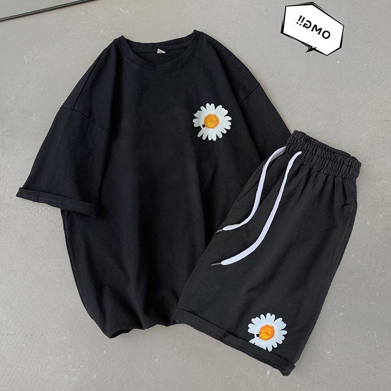 GD quanzhilong Daisy set summer new handsome short sleeve T-shirt shorts casual set men's two piece set Chrysanthemum