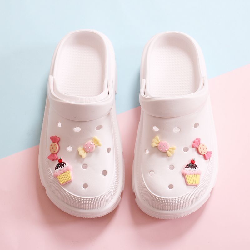 Cave shoes women's thick soled summer ins tidal beach sandals nurse sandals high appearance foreign style light and cute to wear outside