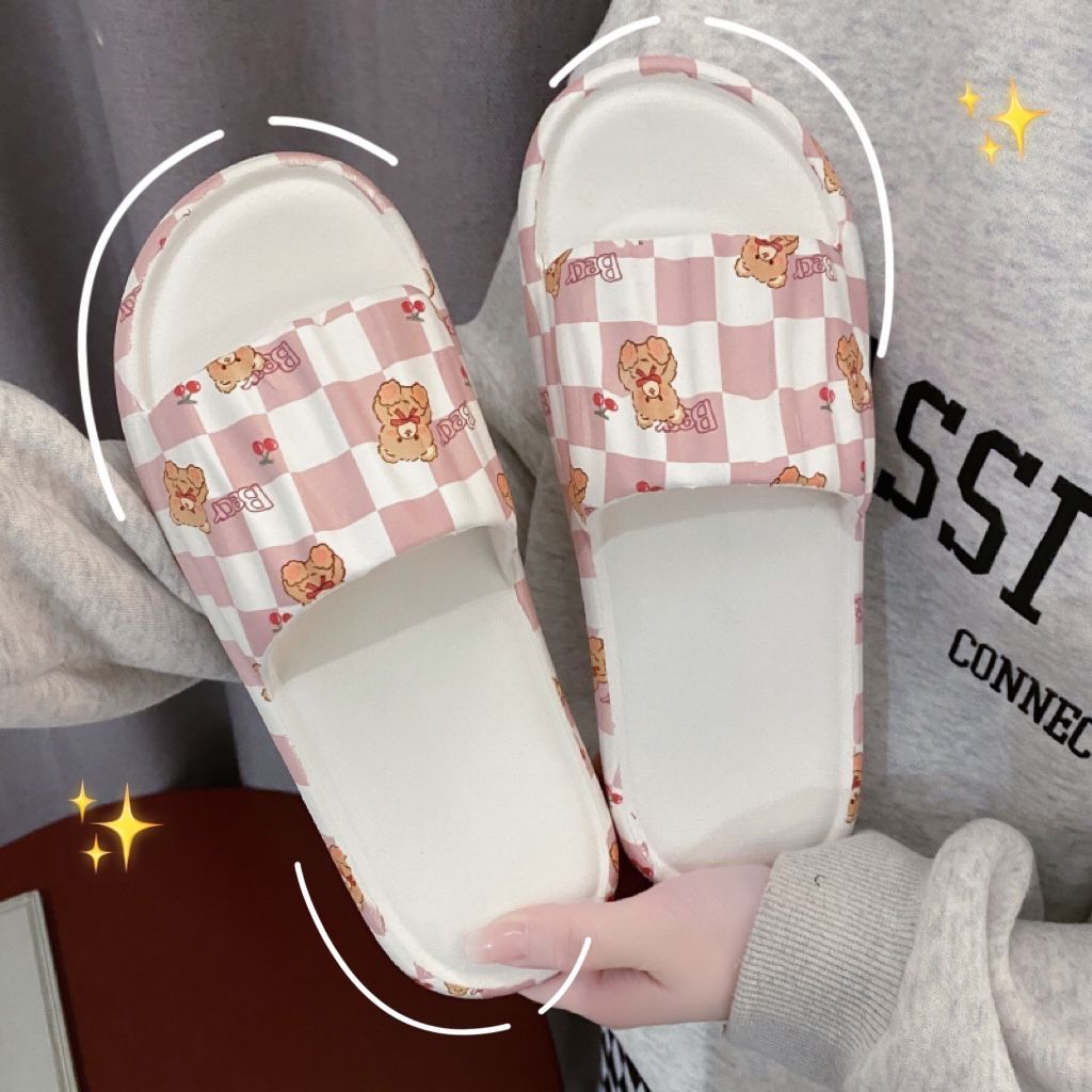 Antiskid and deodorization bathroom slippers for women in summer ins indoor household antiskid and fecal feeling soft bottom cute cool slippers