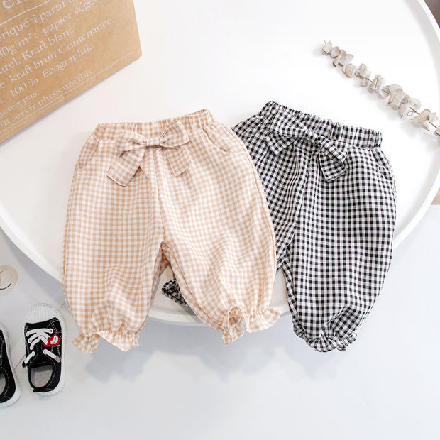 Children's summer Capris girls' pants summer thin radish pants children's anti mosquito pants summer baby Bloomers
