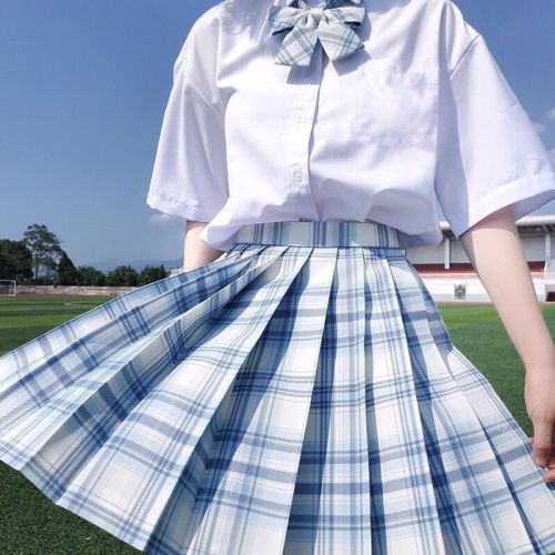 Japanese Collection genuine JK uniform full set pleated skirt fashion women's summer short skirt shirt college school uniform