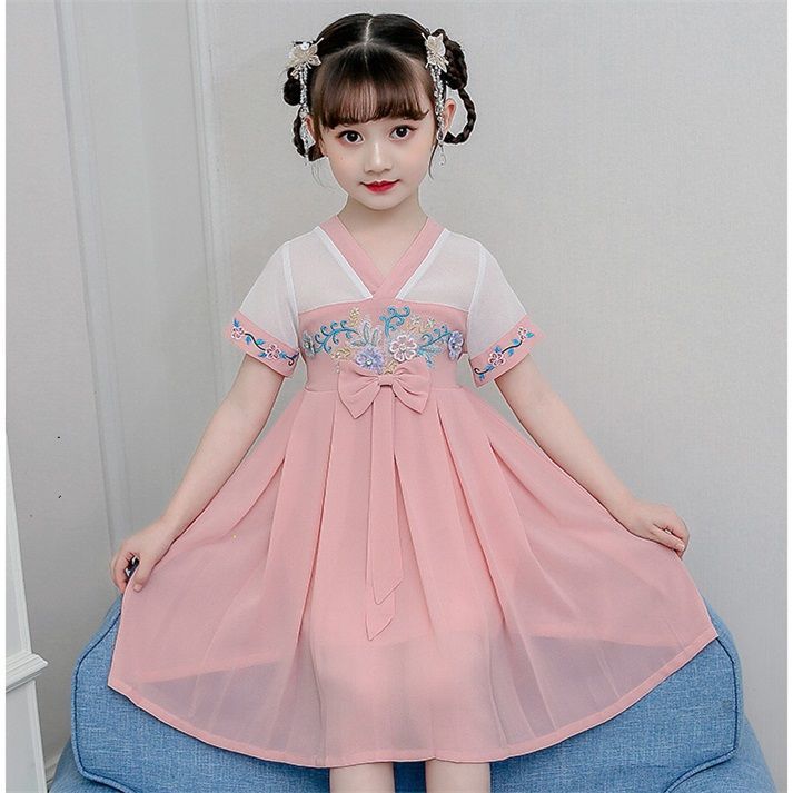 Girls' Hanfu summer dress Chinese style FAIRY DRESS little girls' Chiffon Princess Dress ancient children's girl summer