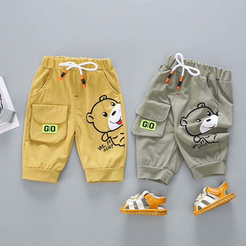 Children's clothes baby Capris men's summer thin 1-3 year old children's shorts foreign style men's child labor pants baby fashion