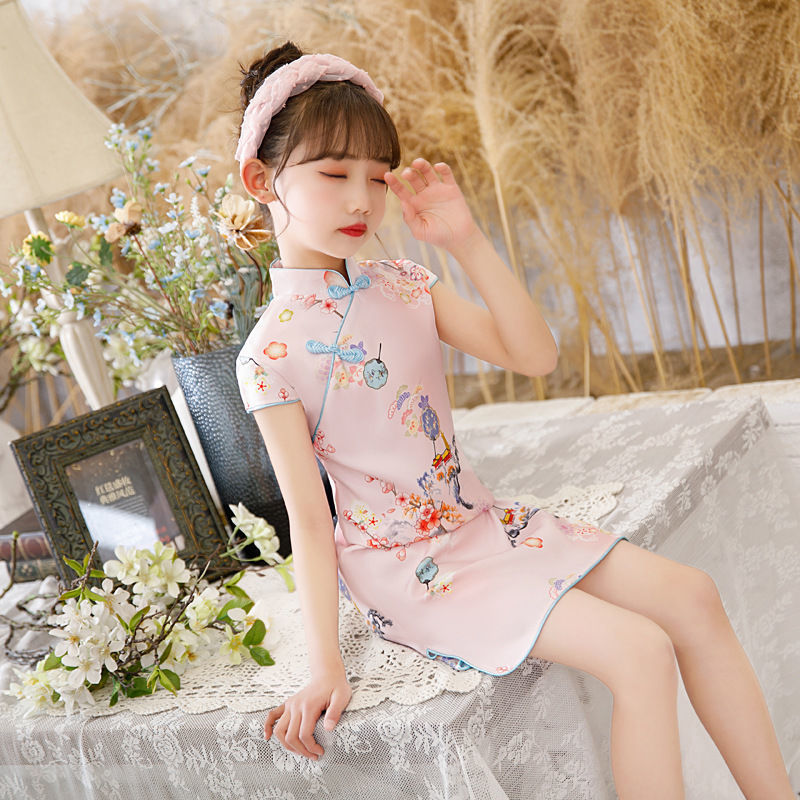 Children's cheongsam summer Chinese style show girls' Antique Princess Dress little girls' exotic dress baby