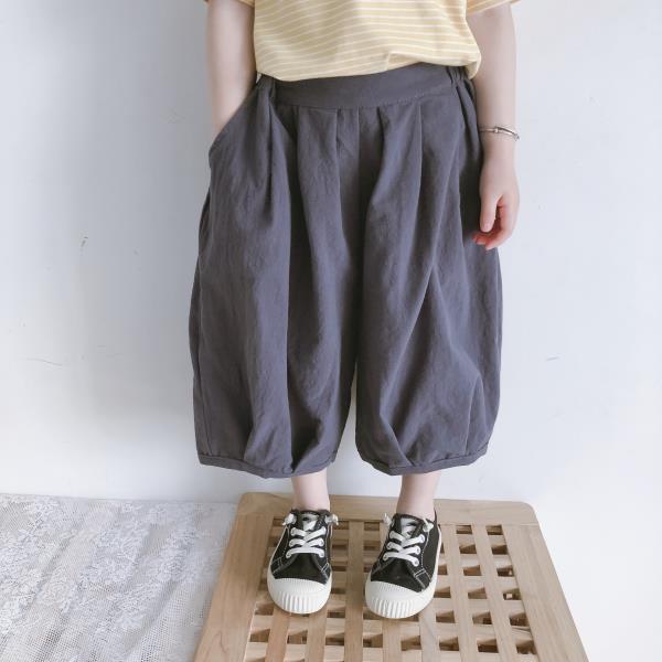 Summer Korean boys' and girls' Harlan pants Baby Sports Leisure wide leg pants 7-point pants fashion children's early autumn 9-point pants