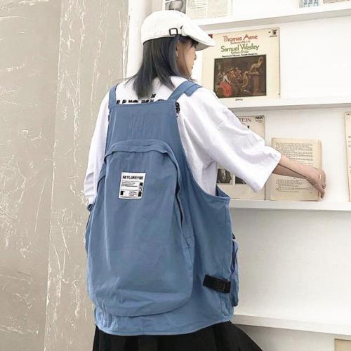 Can be used as a vest or a backpack dual purpose large pocket work clothes vest backpack trend men's and women's