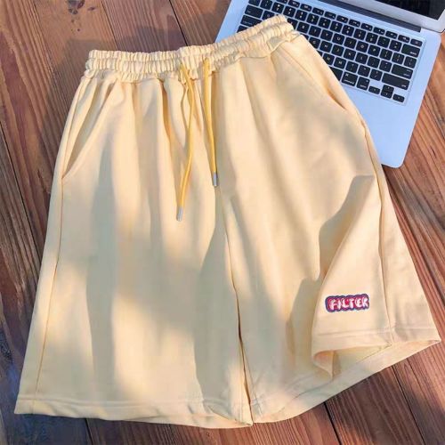 Salt shorts women's summer ins Japanese sports loose five point wide leg pants high waist new solid vibe style