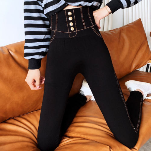 2022 spring / summer Leggings for women look thin, tall, elastic, high waisted and legged pants imitating jeans