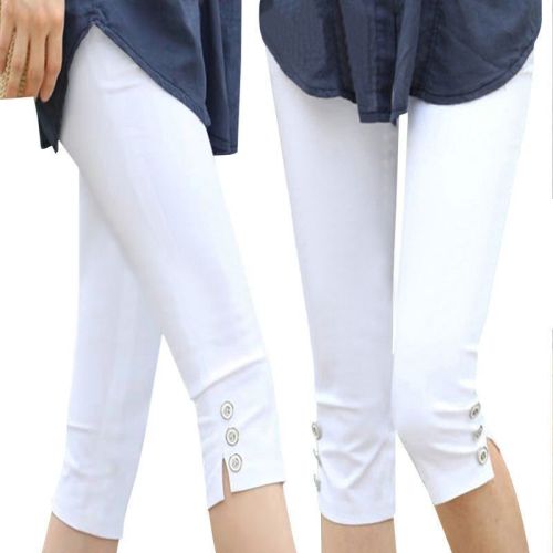 Wear high waist Leggings in summer women's elastic slim Capris women Xia Xian thin large fat mm pants women