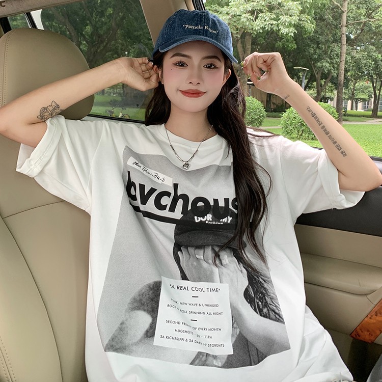 Official figure real price cotton 2022 new short sleeve T-shirt for women