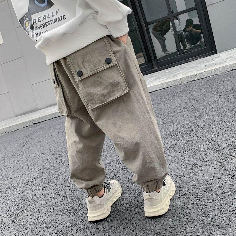 Children's wear boys' pants spring and autumn wear 2022 new children's fashion casual overalls trendy Korean version of middle and large children's pants
