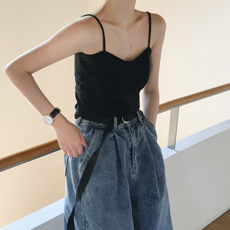 Original price 17.56! [free Valley] simple solid color clean vest / sling 6666\lsw
