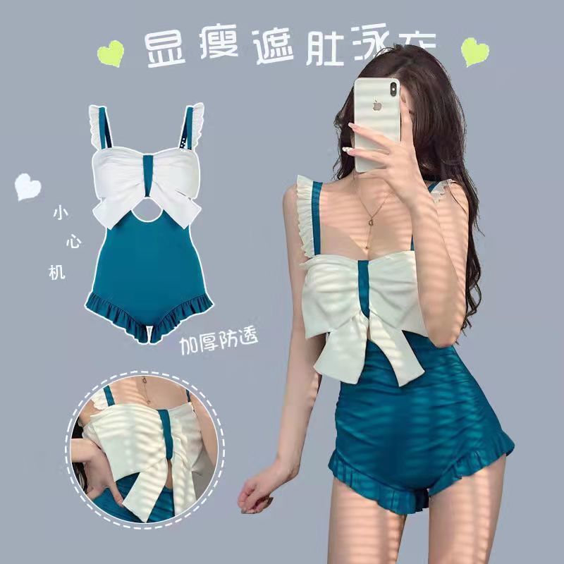Swimsuit women pure desire style, one-piece conservative, thin and belly covering 2022 new bikini ins style high-grade swimsuit women