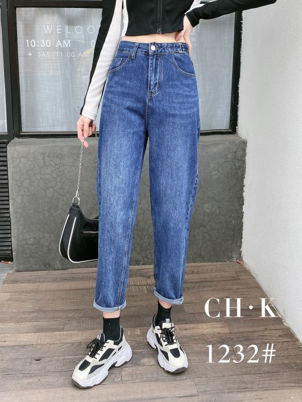 [Mina] simple nail button super soft Harlan cropped jeans 1232\ljf
