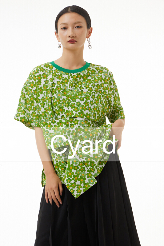 [cyard] Korean floral loose short sleeve T-shirt 90516\l