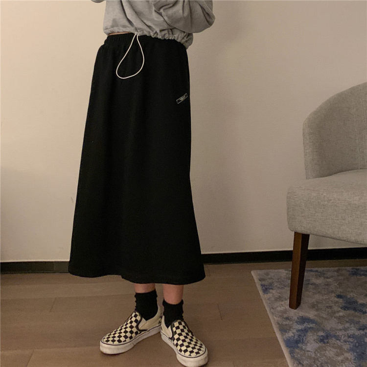 Early spring new! [free Valley] simple casual versatile mini skirt 4229\lsw