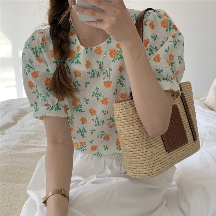 Original price 42.86! New in early summer! [free Valley] crew neck versatile simple blouse 4368\lsw