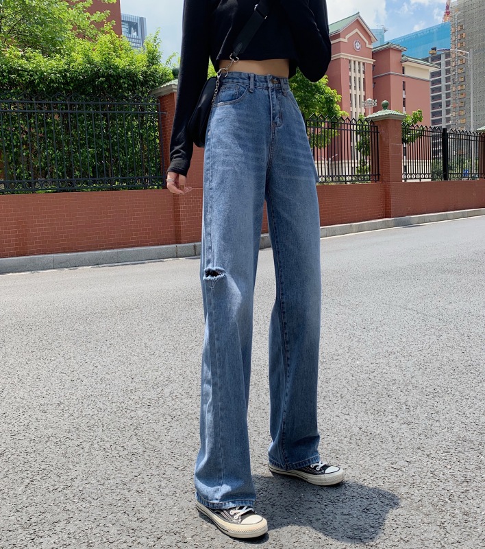 Original price 45.62! In early autumn! [free Valley] fashionable and versatile straight jeans 8017\lsw