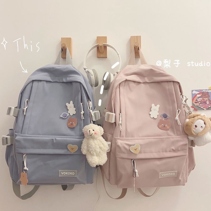 Schoolbag female Korean version Harajuku ulzzang high school students junior high school students large capacity versatile backpack ins wind Backpack
