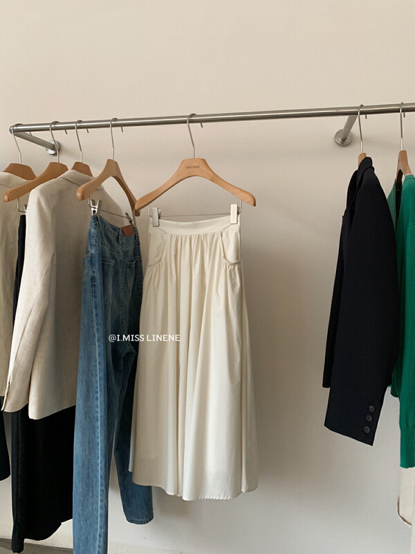 【 Imiss 】 Korean version versatile loose solid color skirt cx3360\lsw