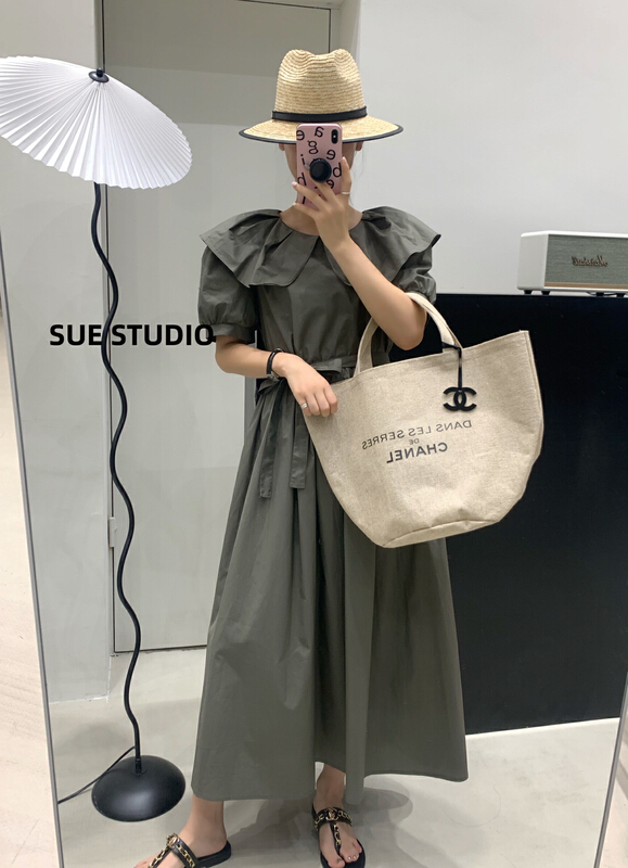 [Sue studio] baby collar meat covered Korean dress ys1-22297\zjy