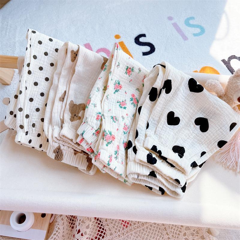 Loose baby pure cotton anti mosquito pants summer exotic baby air conditioning Pants Girls' pants casual pants sweat absorbing and breathable