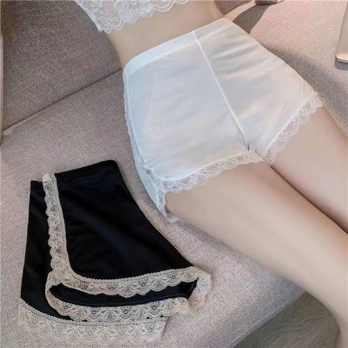 Safety pants anti tarnish women's summer 3-point thin lace JK traceless ice tight inner safety shorts