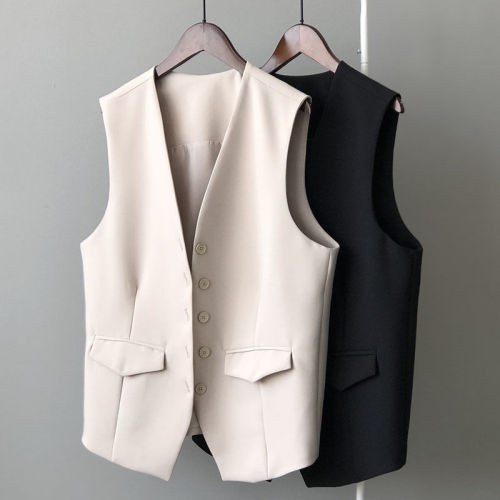 Suit, waistcoat, women's spring and summer , new Korean version, trendy British style, large size and thin vest, with a waistcoat outside
