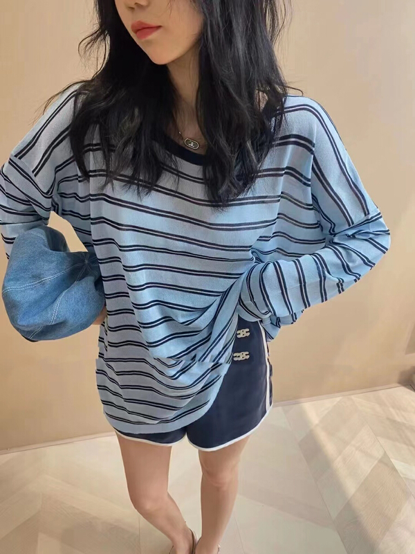 [rainbow] color stripe long sleeve sunscreen shirt ys1-081\wtt