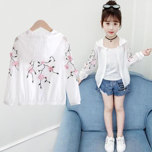 Children's sunscreen clothes 2022 new girls' foreign style sunscreen clothes middle and large children's thin air-conditioned shirt coat for summer