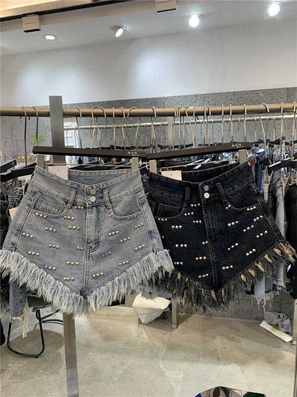 【 aus 】 willow nail retro versatile denim shorts 6917\pcz