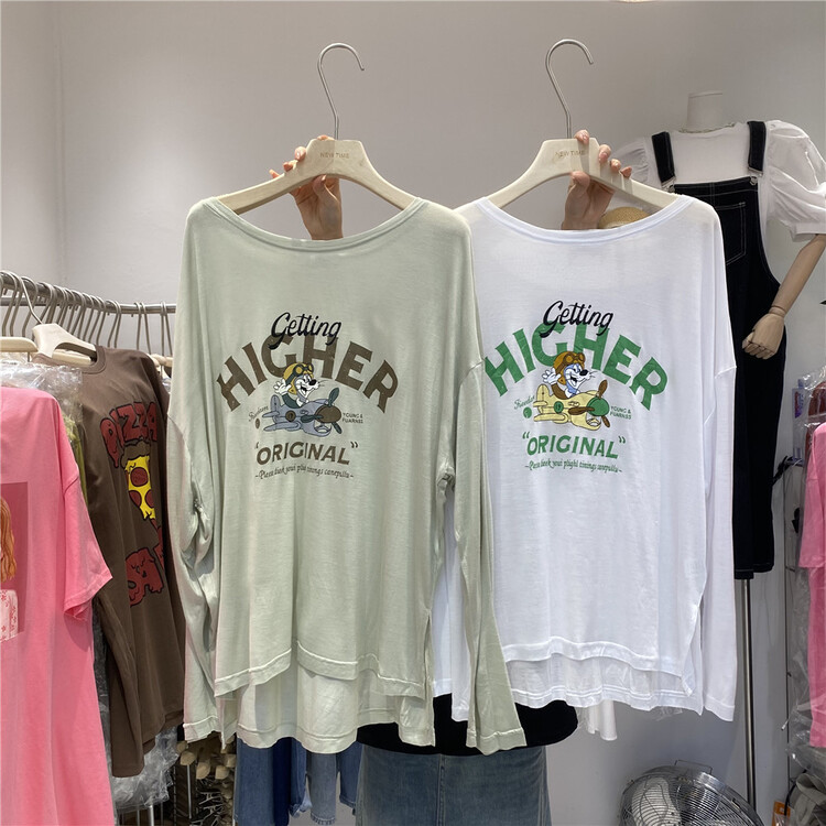 [new time /l&y home] leisure simple loose long sleeve sunscreen shirt 6182\xyy