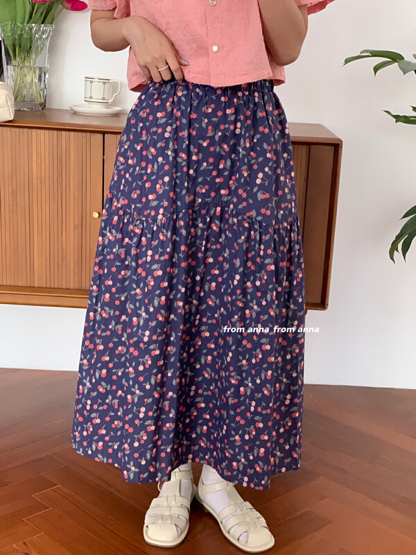 [from Anna] Korean retro floral skirt 2162\lsw