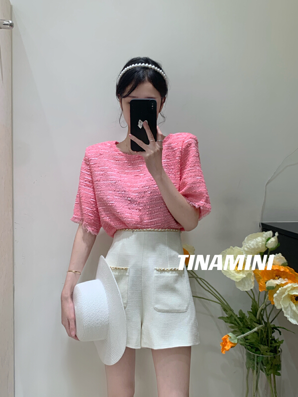 [tinamini] Korean tassel Round Neck Shirt m0229\hjy