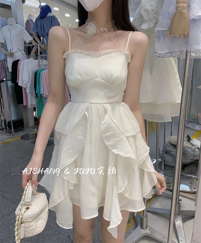 [AI Shang] temperament little woman suspender dress 98175\hjy