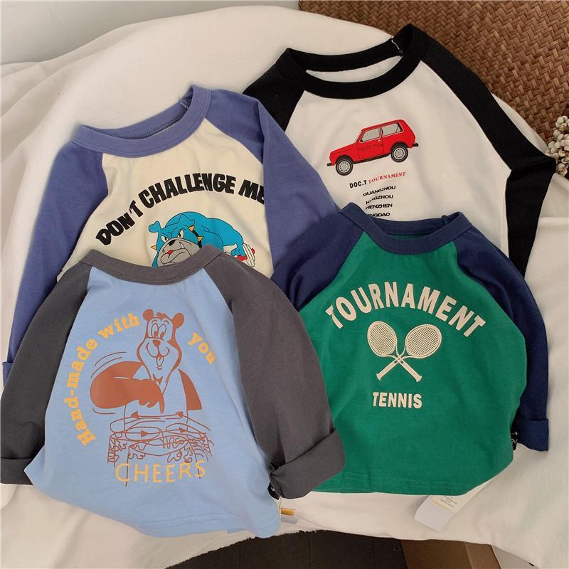 Soft waxy bottomed shirt children's cartoon long sleeve T-shirt Raglan long sleeve shirt autumn 2022