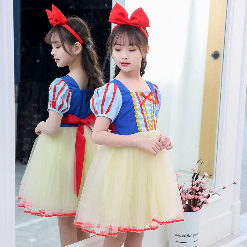 New girls' dress net red snow white dress little girls' exotic fairy fashion trend children's dress summer