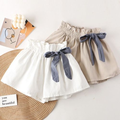 Children's girls' shorts wear out in summer for middle and small children's Capris new women's treasure thin style loose and versatile fashion