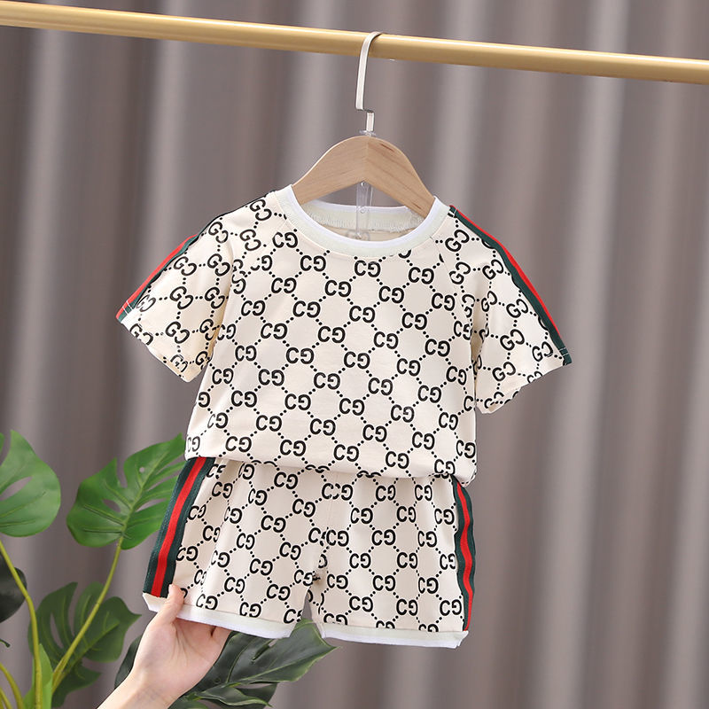 Boys' summer clothes baby foreign style suit 2022 new children children's casual children's clothes from 01 to 5 years old short sleeved clothes