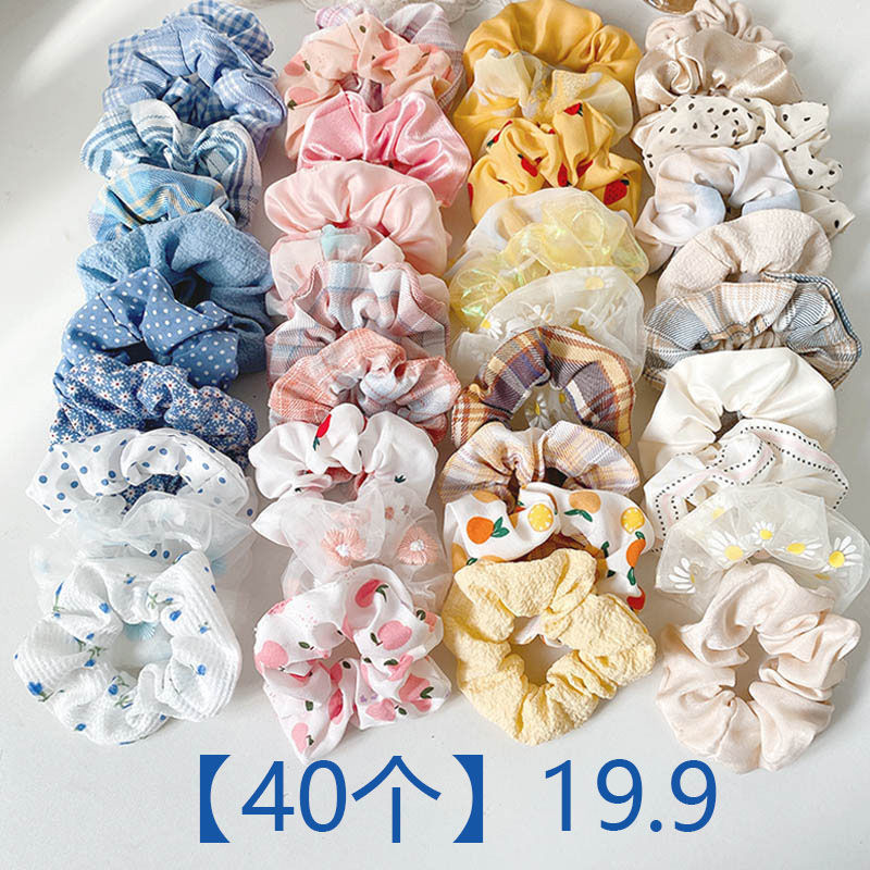 Korean temperament college style large intestine hair circle head rope exquisite suit lovely girl fat intestine hair circle hair band