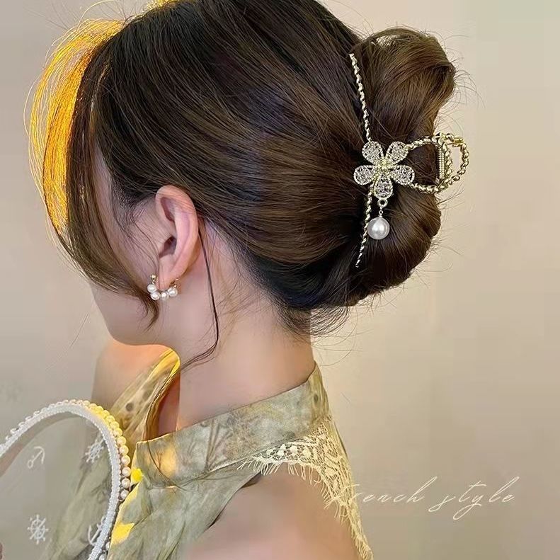 Flower Clip large hairpin back hairpin spring and summer 2022 new net red girl hair accessories hair clip