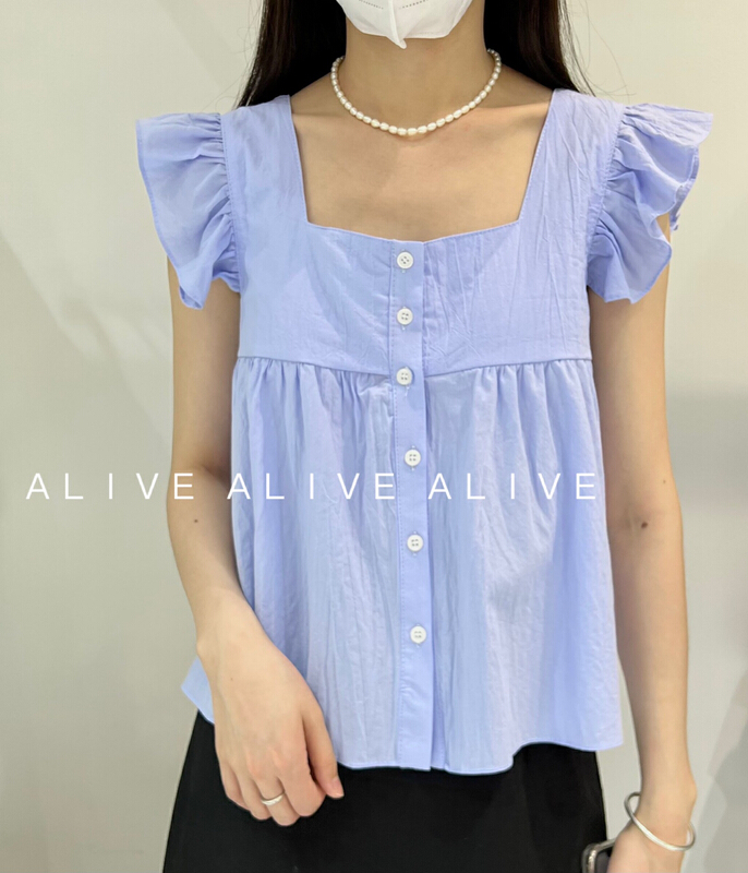 [alive] Korean Feifei sleeve short shirt 17920\lwy