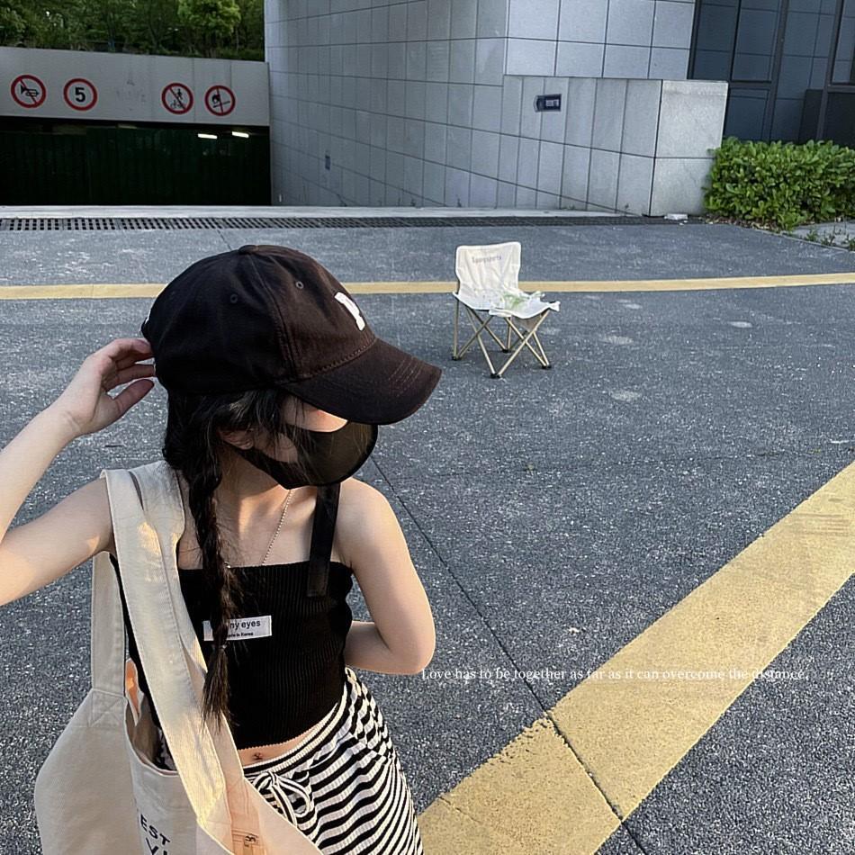 2022 new summer Korean hot girls' vest girls' suspender girl's sleeveless navel revealing bottoming shirt