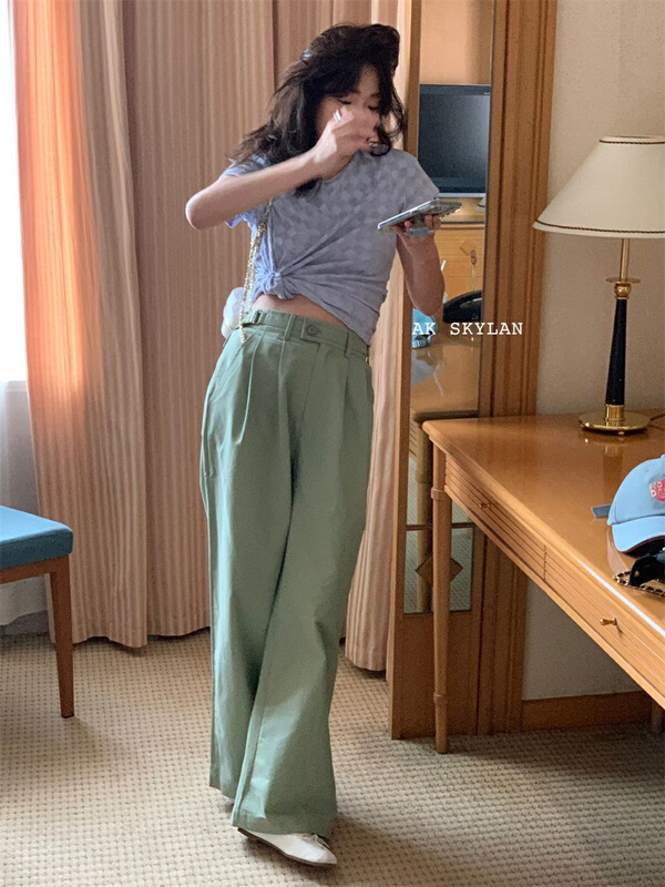 [A.K skylan] small fresh style, simple and versatile loose fitting casual pants 82253-1\zxl
