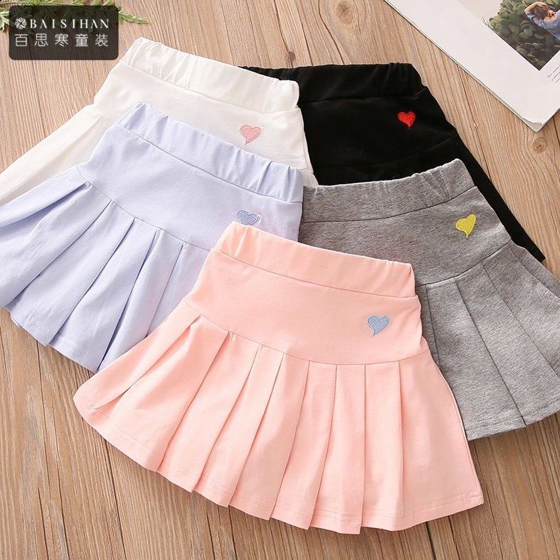Girls' skirt summer new girls' JK pleated skirt pants children's middle and small children's versatile skirt trend