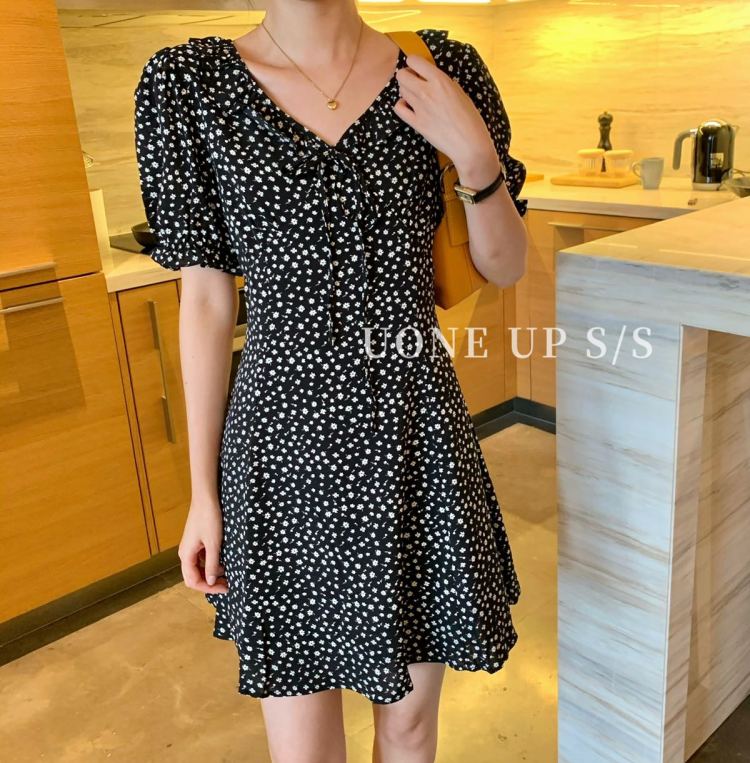 Original price 86.74! [uone] fresh floral fashion dress 089287\lsl