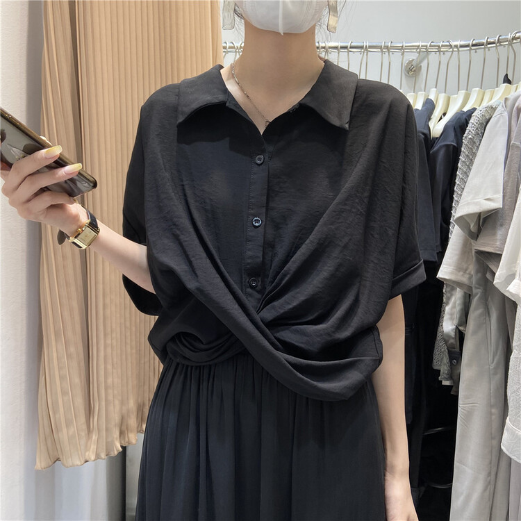 [forest] single breasted comfortable texture shirt a8153\l